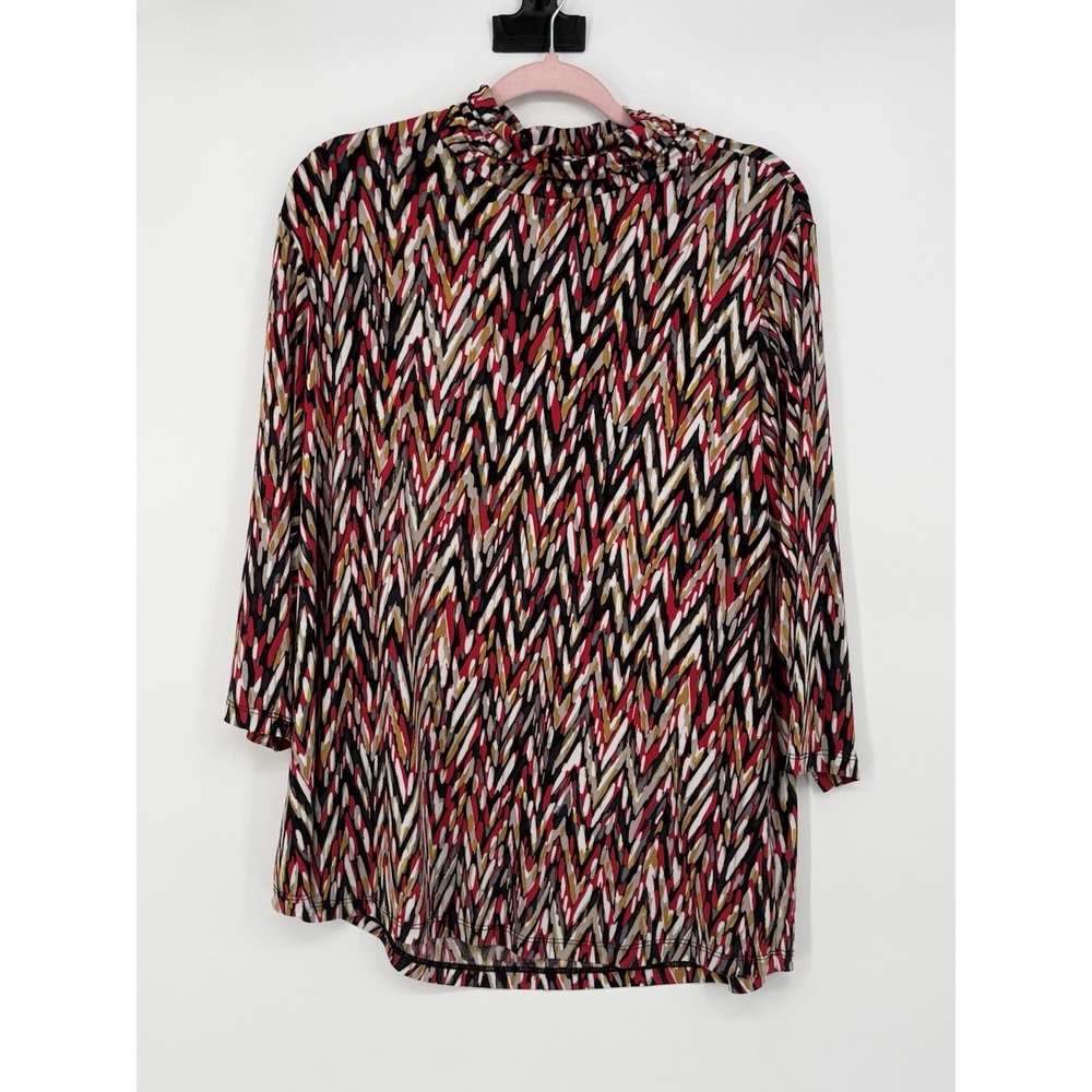 Susan Graver Women's Long Sleeve Top Turtle Neck 3/4 Sleeve 1X